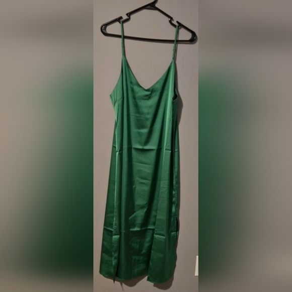 The Drop Women's Ana Silky V-Neck Midi Slip Dress #840 - Picture 5 of 13